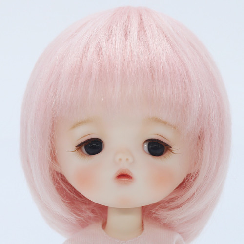 [6~7"]Mohair Bob Hair - Pink