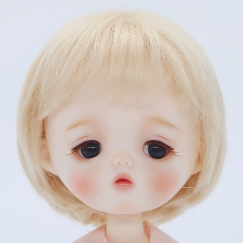 [6~7"]Mohair Short Cut - Blond